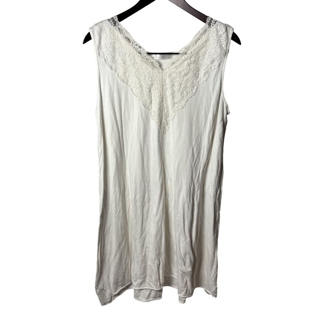 Tina Eva-Renee Olivia Ballet nightgown SZ M soft iviry-supima Cotton Modal